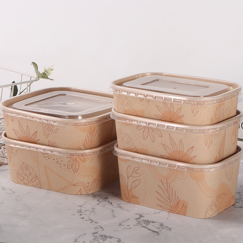 Rektangulär och fyrkantig pappersskål